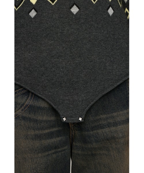 SLY（スライ）の「FRONT BUTTON BODY SUIT フロントボタン ボディスーツ 春服（ニット/セーター・レディース・ブラック系その他2/ネイビー系・FREE）」の14枚目の写真