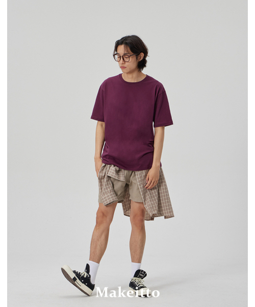 MAKEITTO（メイキット）の「[BASIC] CREW NECK TEE_WINE（Tシャツ/カットソー・メンズ・その他・MEDIUM/LARGE/X-LARGE/XX-LARGE）」の2枚目の写真
