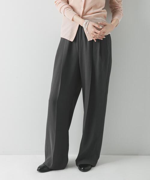 URBAN RESEARCH(アーバンリサーチ)の「ダブルクロスキュプライージーパンツ(その他パンツ・レディース・ベージュ系その他/チャコールグレー/ブラック・36/38)」の4枚目の写真