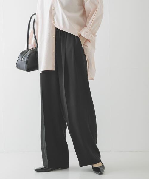 URBAN RESEARCH（アーバンリサーチ）の「ダブルクロスキュプライージーパンツ（その他パンツ・レディース・ベージュ系その他/チャコールグレー/ブラック・36/38）」の16枚目の写真