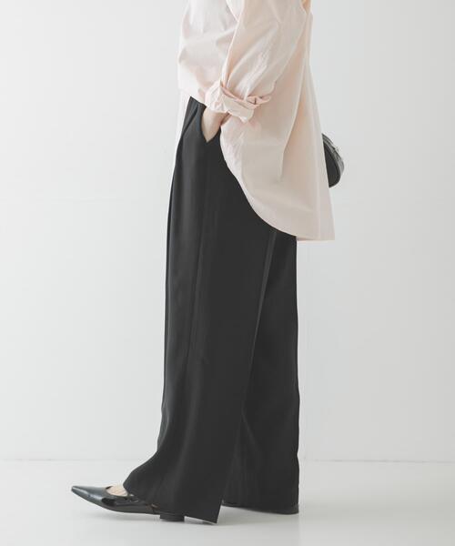 URBAN RESEARCH（アーバンリサーチ）の「ダブルクロスキュプライージーパンツ（その他パンツ・レディース・ベージュ系その他/チャコールグレー/ブラック・36/38）」の17枚目の写真