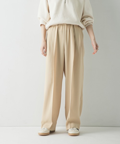 URBAN RESEARCH(アーバンリサーチ)の「ダブルクロスキュプライージーパンツ(その他パンツ・レディース・ベージュ系その他/チャコールグレー/ブラック・36/38)」の3枚目の写真