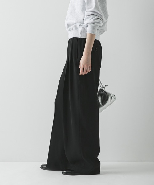 URBAN RESEARCH(アーバンリサーチ)の「ダブルクロスキュプライージーパンツ(その他パンツ・レディース・ベージュ系その他/チャコールグレー/ブラック・36/38)」の10枚目の写真