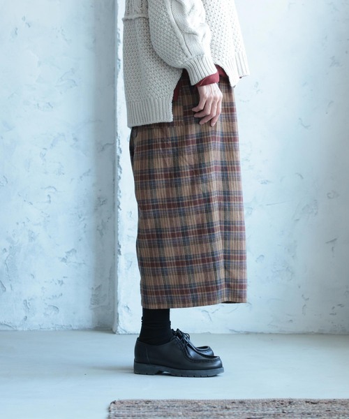 soulberry（ソウルベリー）の「ビスケットチェックのパンツ（その他パンツ・レディース・ブラウン・M/L/LL/3L/4L/5L）」の7枚目の写真