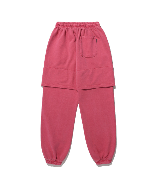 NICE GHOST CLUB(ナイスゴーストクラブ)の「PIGMENT LAYERED SWEAT PANTS_RED(NG2ESUPA01A)(スウェットパンツ・レディース・レッド・S/M/L)」の13枚目の写真