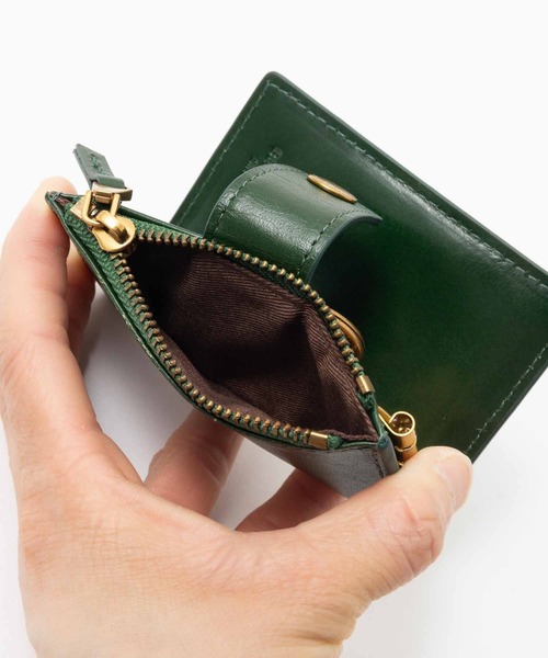 BELLIES YORK（ベリーズヨーク）の「【BELLIES YORK/ベリーズヨーク】牛革 小銭入れ付キーケース リアルレザー 本革（キーケース/キーアクセサリー・メンズ・グレー系/グリーン・FREE）」の6枚目の写真