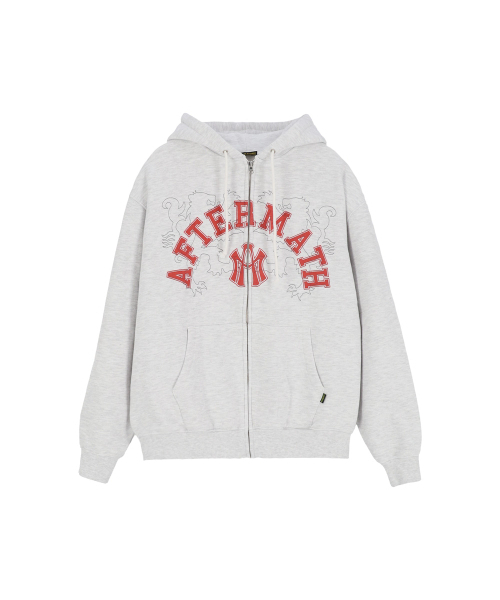 AFTERMATH（アフターマス）の「ATM LOGO ZIP HOODIE HEATHER GREY（パーカー・レディース・その他・M/L/XL）」の2枚目の写真