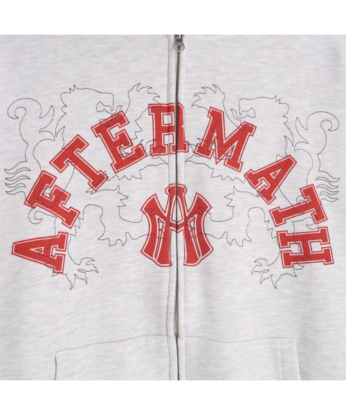 AFTERMATH（アフターマス）の「ATM LOGO ZIP HOODIE HEATHER GREY（パーカー・レディース・その他・M/L/XL）」の4枚目の写真