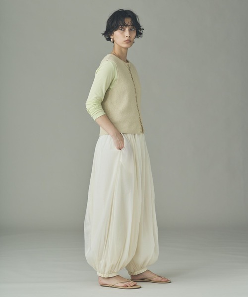 Curensology（カレンソロジー）の「Curensology(カレンソロジー)/2WAYフリゼニットベスト（ベスト・レディース・オフホワイト/ブラック・FREE）」の7枚目の写真