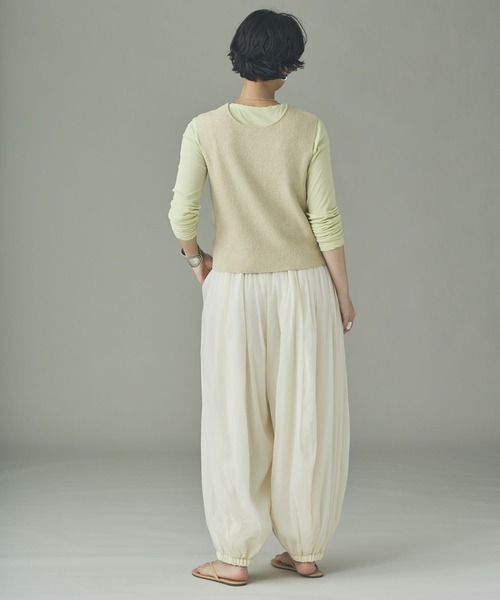 Curensology（カレンソロジー）の「Curensology(カレンソロジー)/2WAYフリゼニットベスト（ベスト・レディース・オフホワイト/ブラック・FREE）」の9枚目の写真