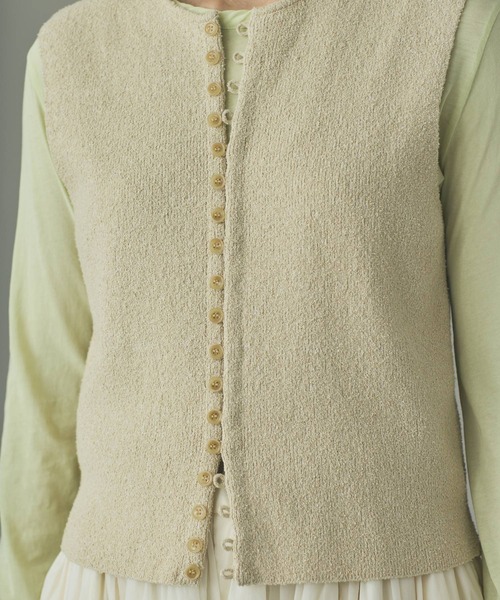 Curensology（カレンソロジー）の「Curensology(カレンソロジー)/2WAYフリゼニットベスト（ベスト・レディース・オフホワイト/ブラック・FREE）」の11枚目の写真