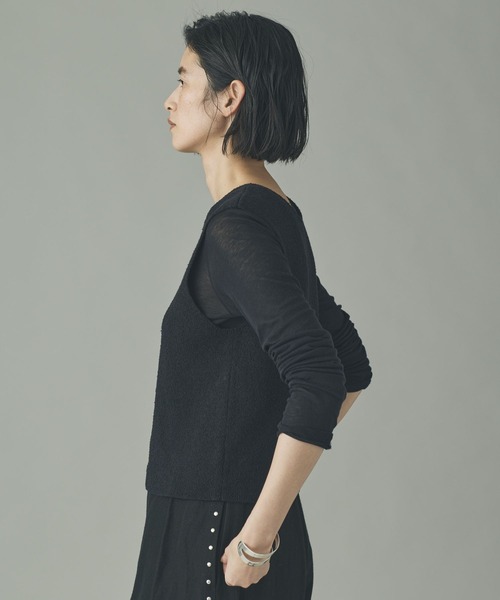 Curensology（カレンソロジー）の「Curensology(カレンソロジー)/2WAYフリゼニットベスト（ベスト・レディース・オフホワイト/ブラック・FREE）」の13枚目の写真