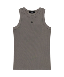 Distressed Logo Sleeveless (Brown)