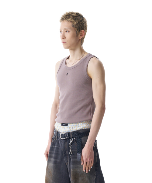 AAKAM(アーカム)の「Distressed Logo Sleeveless (Brown)(Tシャツ/カットソー・レディース・その他・1/2)」の8枚目の写真