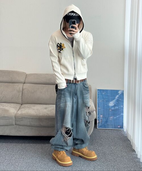 AAKAM(アーカム)の「Distressed Logo Sleeveless (Brown)(Tシャツ/カットソー・レディース・その他・1/2)」の10枚目の写真