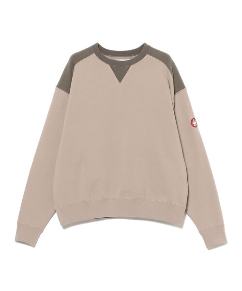 BEAMS T(ビームスティー)の「C.E / PANEL SHOULDER CREW NECK(スウェット・メンズ・ベージュ・XL/L/M)」の1枚目の写真