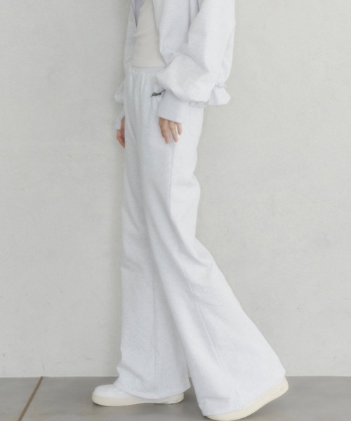 Lame coco frill straight sweatpants/ラメココフリルストレート