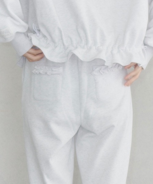 Lallana(ララーナ)の「Lame coco frill straight sweatpants/ラメココフリルストレートスウェットパンツ(その他パンツ・レディース・グレー/ブラック・SMALL/FREE)」の18枚目の写真