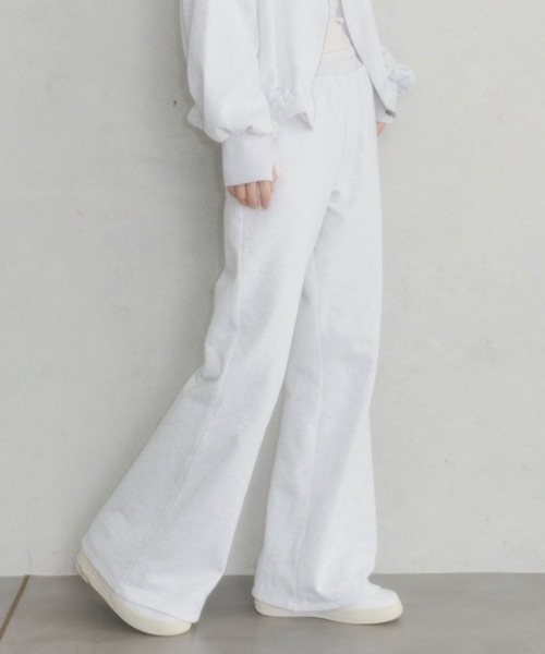 Lame coco frill straight sweatpants/ラメココフリルストレート