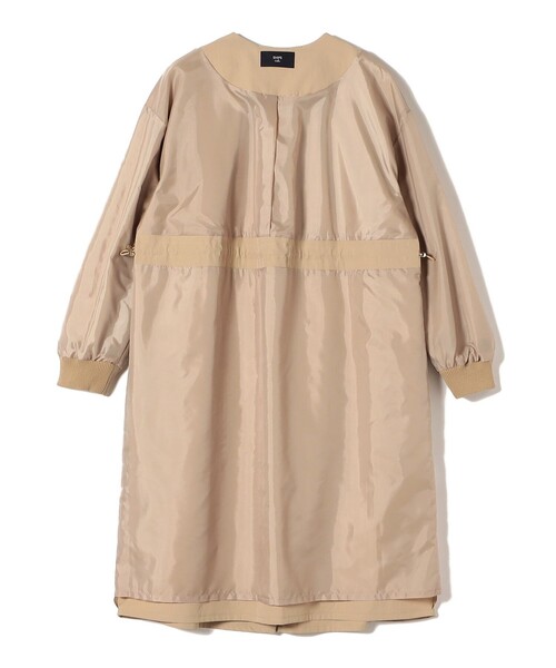 SHIPS Colors(シップス カラーズ)の「SHIPS Colors:〈手洗い可能〉ツイル ノーカラー タック コート◇(ノーカラーコート・レディース・ネイビー/ベージュ・ONE SIZE)」の7枚目の写真