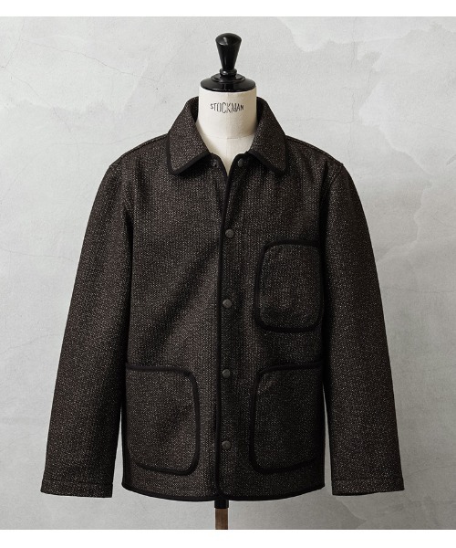 HOUSTON(ヒューストン)の「HOUSTON / ヒューストン 51565 BEACH CLOTH JACKET / ビーチクロスジャケット(カバーオール・メンズ・ブラック/ブラウン・42/44/40/38)」の2枚目の写真