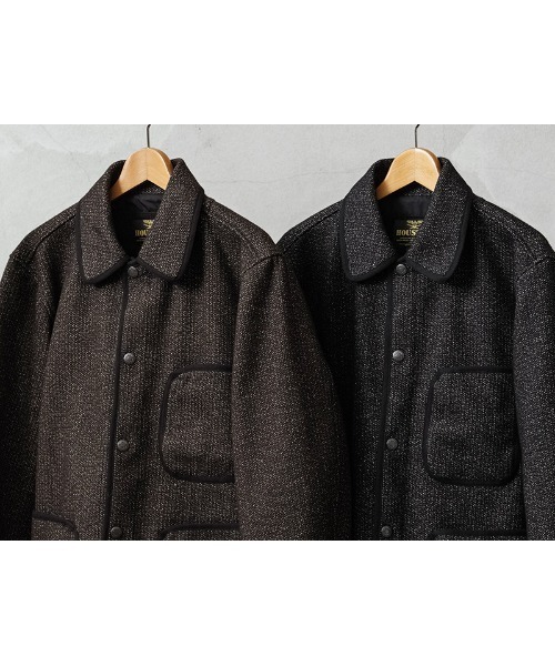 HOUSTON(ヒューストン)の「HOUSTON / ヒューストン 51565 BEACH CLOTH JACKET / ビーチクロスジャケット(カバーオール・メンズ・ブラック/ブラウン・42/44/40/38)」の7枚目の写真