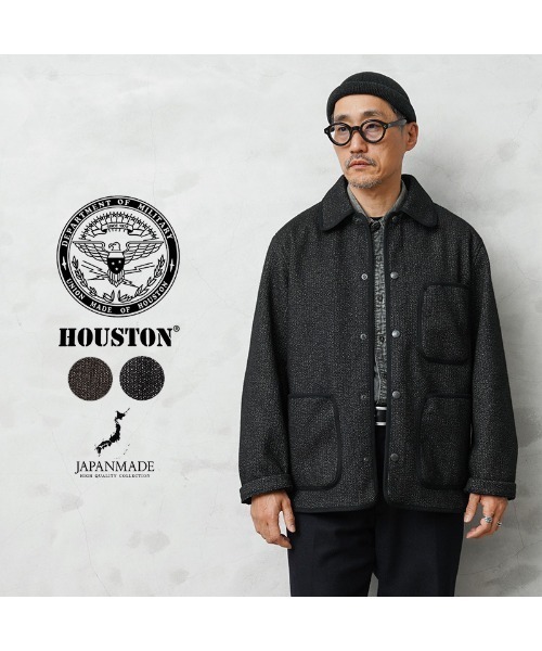 HOUSTON(ヒューストン)の「HOUSTON / ヒューストン 51565 BEACH CLOTH JACKET / ビーチクロスジャケット(カバーオール・メンズ・ブラック/ブラウン・42/44/40/38)」の8枚目の写真