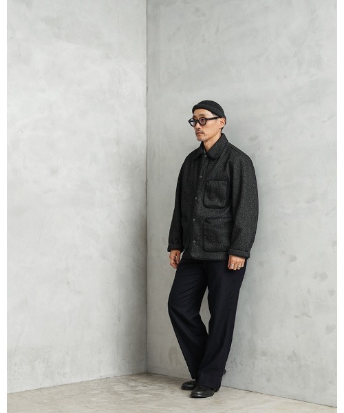 HOUSTON(ヒューストン)の「HOUSTON / ヒューストン 51565 BEACH CLOTH JACKET / ビーチクロスジャケット(カバーオール・メンズ・ブラック/ブラウン・42/44/40/38)」の10枚目の写真