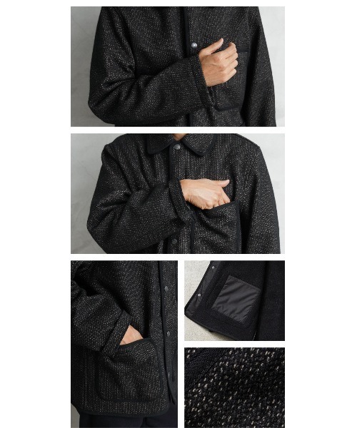 HOUSTON(ヒューストン)の「HOUSTON / ヒューストン 51565 BEACH CLOTH JACKET / ビーチクロスジャケット(カバーオール・メンズ・ブラック/ブラウン・42/44/40/38)」の12枚目の写真