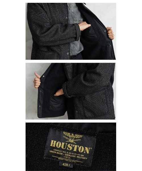 HOUSTON(ヒューストン)の「HOUSTON / ヒューストン 51565 BEACH CLOTH JACKET / ビーチクロスジャケット(カバーオール・メンズ・ブラック/ブラウン・42/44/40/38)」の13枚目の写真