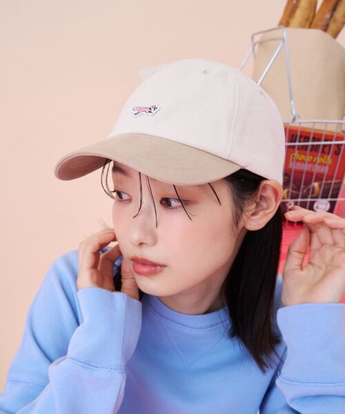 PENNEYS（ぺニーズ）の「【PENNEY'S】配色キャップ（キャップ・レディース・ブルー/ブラック/アイボリー・FREE）」の5枚目の写真