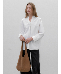 SOLID LOOSE FIT TUCK SHIRT(BL-4357)