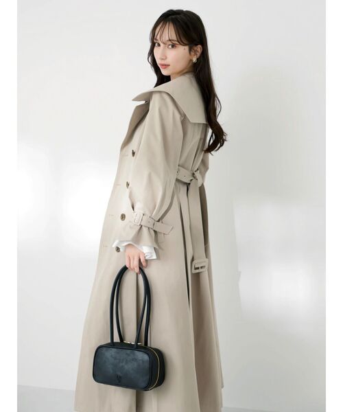 dazzlin(ダズリン)の「ビッグカラーフリルスリーブトレンチコート(トレンチコート・レディース・ピンク/ベージュ・FREE)」の5枚目の写真