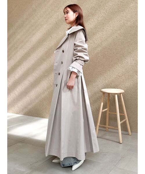 dazzlin(ダズリン)の「ビッグカラーフリルスリーブトレンチコート(トレンチコート・レディース・ピンク/ベージュ・FREE)」の14枚目の写真