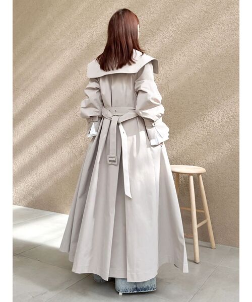 dazzlin(ダズリン)の「ビッグカラーフリルスリーブトレンチコート(トレンチコート・レディース・ピンク/ベージュ・FREE)」の15枚目の写真