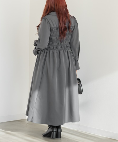 CLETTE(クレット)の「CLETTEオリジナルシャーリングシャツワンピース(ワンピース・レディース・ネイビー/グレー/ブルー・4L/3L/LL)」の7枚目の写真