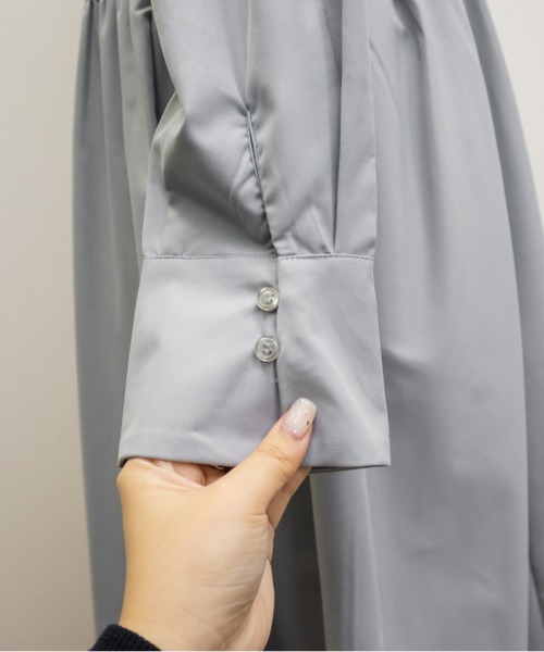 CLETTE(クレット)の「CLETTEオリジナルシャーリングシャツワンピース(ワンピース・レディース・ネイビー/グレー/ブルー・4L/3L/LL)」の17枚目の写真