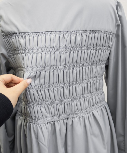 CLETTE(クレット)の「CLETTEオリジナルシャーリングシャツワンピース(ワンピース・レディース・ネイビー/グレー/ブルー・4L/3L/LL)」の18枚目の写真