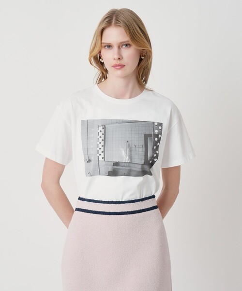 ANAYI(アナイ)の「コットン天竺フォトプリントTシャツ(Tシャツ/カットソー・レディース・クリーム/ホワイト/ライトホワイト・36/38)」の20枚目の写真