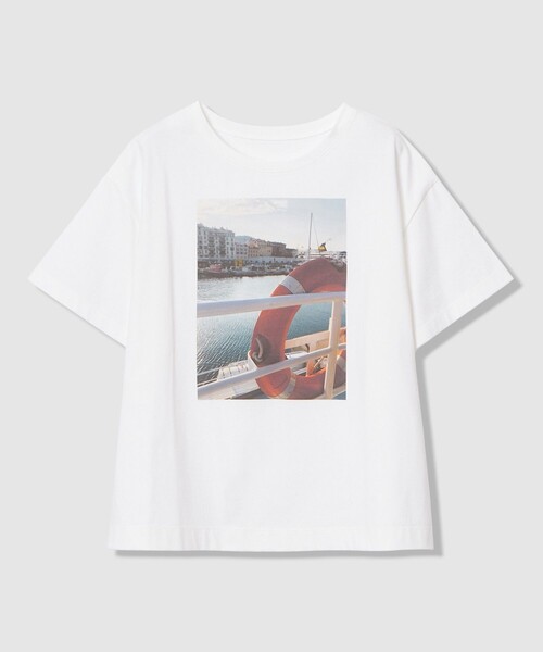 ANAYI(アナイ)の「コットン天竺フォトプリントTシャツ(Tシャツ/カットソー・レディース・クリーム/ホワイト/ライトホワイト・36/38)」の18枚目の写真