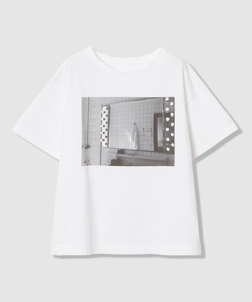 ANAYI(アナイ)の「コットン天竺フォトプリントTシャツ(Tシャツ/カットソー・レディース・クリーム/ホワイト/ライトホワイト・36/38)」の7枚目の写真