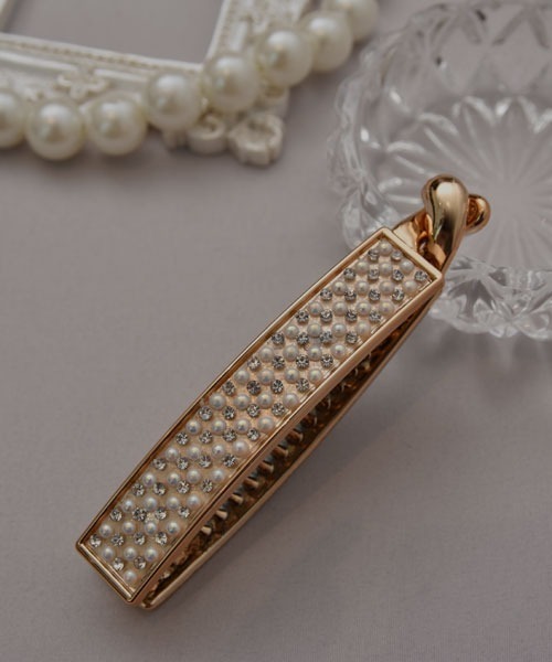 VIBGYOR Women（ヴィブジョー　ウィメン）の「【resonance】キラキラ メタル バナナクリップ【オケージョン】（バレッタ/ヘアクリップ・レディース・ゴールド系1/シルバー・FREE）」の7枚目の写真