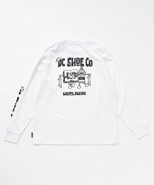 DC SHOES(ディーシーシューズ)の「DC SHOES メンズ 26 PLAY BUDDY LS ロンT 長袖Tシャツ【2026年春夏モデル】/袖プリント・バックプリント(Tシャツ/カットソー・メンズ・ホワイト/ブラック/マルチ・MEDIUM/LARGE/X-LARGE)」の1枚目の写真