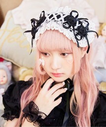 BODYLINE | レースアップ2連薔薇ヘッドドレス(その他ヘアアクセサリー)