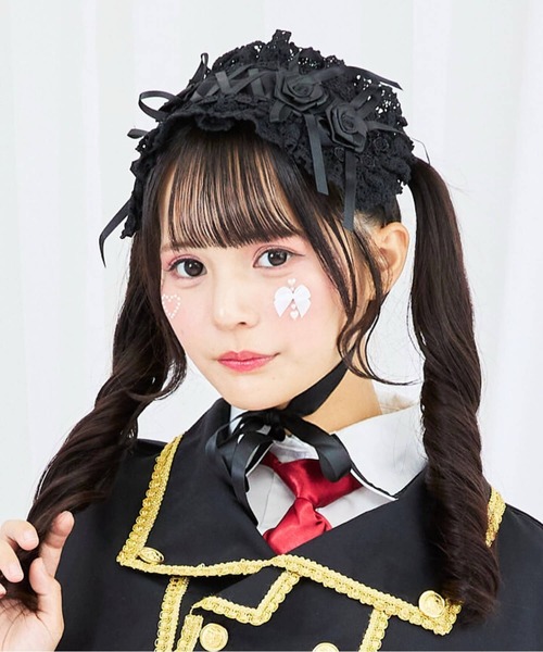 BODYLINE(ボディライン)の「レースアップ2連薔薇ヘッドドレス(その他ヘアアクセサリー・レディース・ブラック×ホワイト/ピンク/レッド/オフホワイト/ブラック/サックスブルー・FREE)」の13枚目の写真