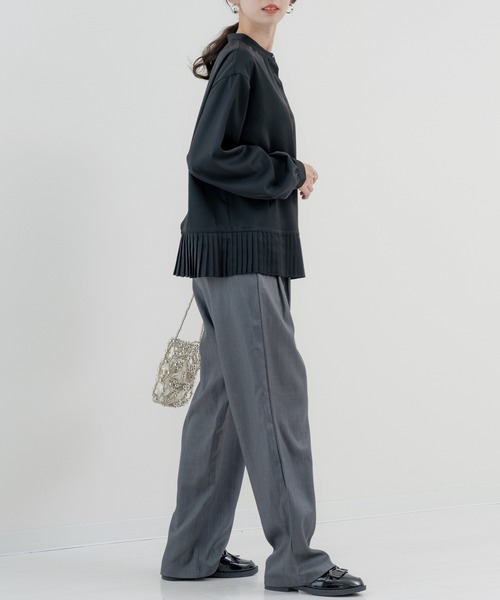 refinedworks（リファインドワークス）の「【refinedworks】裾プリーツ が印象的な バンドカラーブラウス！（シャツ/ブラウス・レディース・ホワイト/ブラック・FREE）」の21枚目の写真