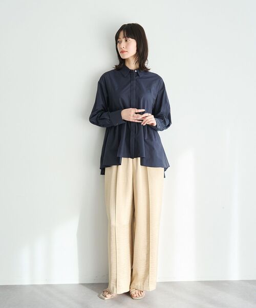 Editt by YECCA VECCA(エディットバイイェッカヴェッカ)の「ヴィンテージサテンイージーパンツ(その他パンツ・レディース・ベージュ/ネイビー/ライトグレー・FREE)」の17枚目の写真