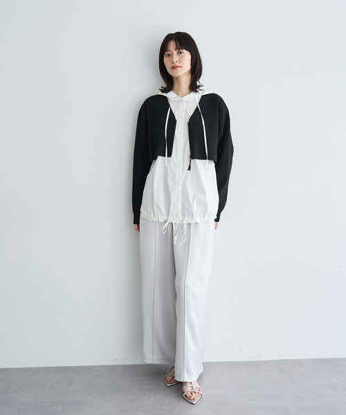 Editt by YECCA VECCA(エディットバイイェッカヴェッカ)の「ヴィンテージサテンイージーパンツ(その他パンツ・レディース・ベージュ/ネイビー/ライトグレー・FREE)」の14枚目の写真