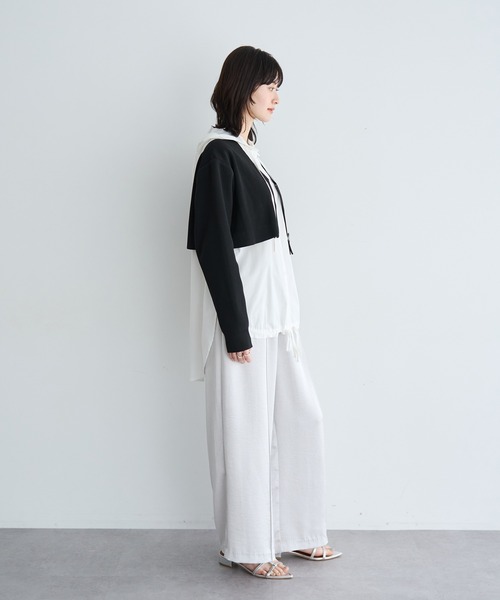 Editt by YECCA VECCA(エディットバイイェッカヴェッカ)の「ヴィンテージサテンイージーパンツ(その他パンツ・レディース・ベージュ/ネイビー/ライトグレー・FREE)」の15枚目の写真