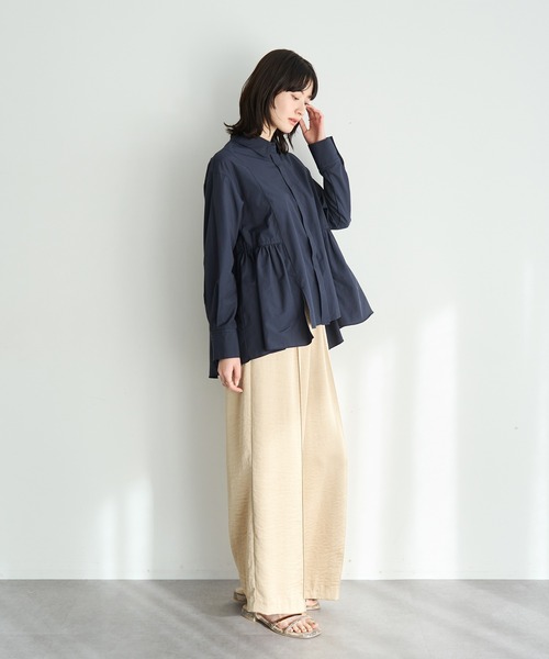 Editt by YECCA VECCA(エディットバイイェッカヴェッカ)の「ヴィンテージサテンイージーパンツ(その他パンツ・レディース・ベージュ/ネイビー/ライトグレー・FREE)」の22枚目の写真